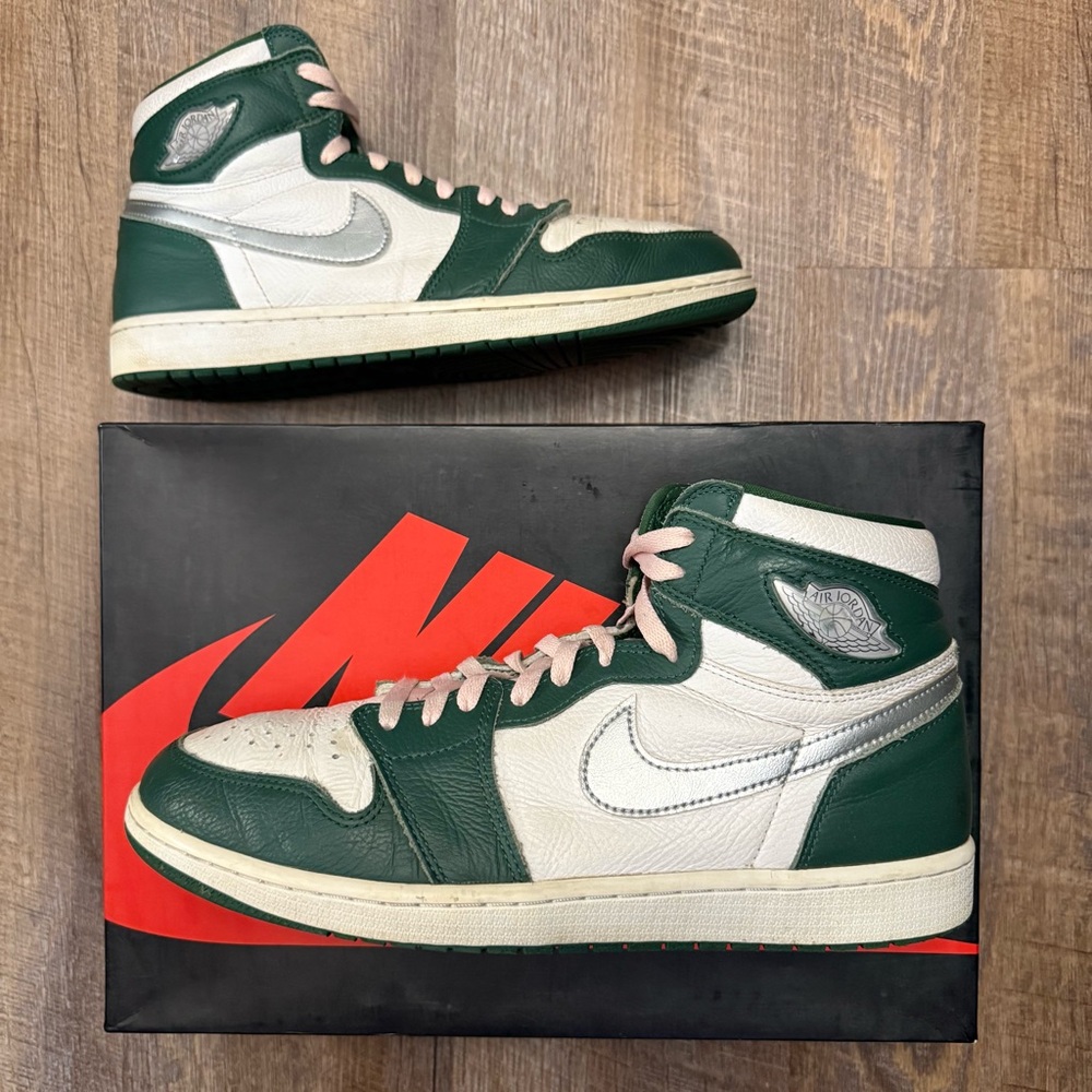Nike Air Jordan 1 Retro High OG Gorge Green White Silver